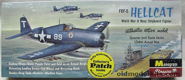 Monogram 1/48 Grumman F6F-5 Hellcat - (F6F5), 85-0080 plastic model kit